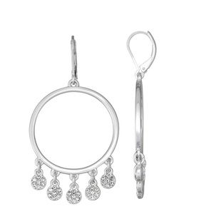 Nine West Simulated Crystal Shaky Drop Earrings